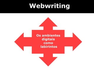 Webwriting Os ambientes  digitais  como  labirintos 