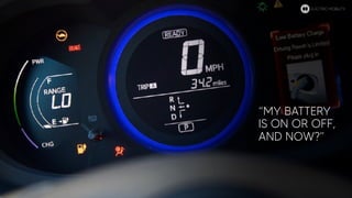“MY BATTERY
IS ON OR OFF,
AND NOW?”
ELECTRIC MOBILITY
 