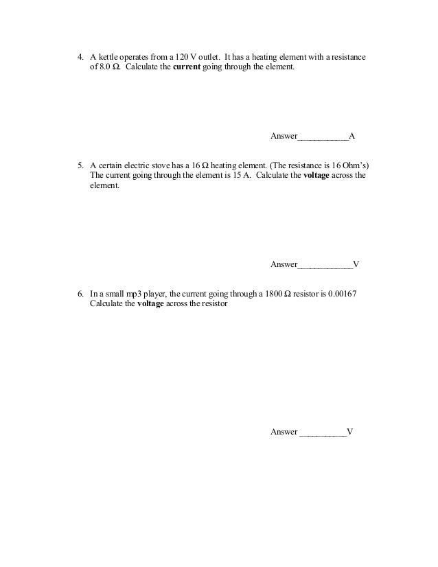 Worksheets Ohms Law Worksheet ohms law worksheet ccp
