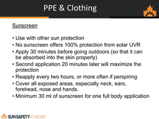 Workplace Sunscreen Sun Safety at Work Canada | PPTX