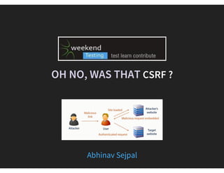   OH NO, WAS THAT  CSRF ?
Abhinav Sejpal
 