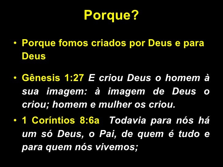 Criou Deus O Homem A Sua Imagem E Semelhança
