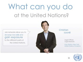 What can you do  at the United Nations? 