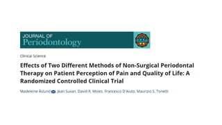 Quality of Life and Periodontal Health and Condition | PPTX