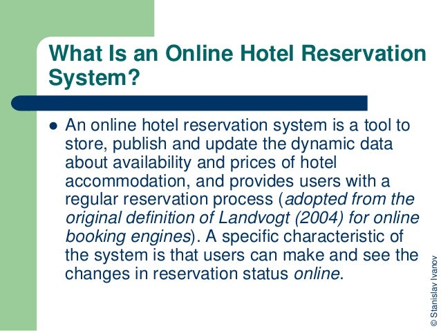 online resort reservation system thesis