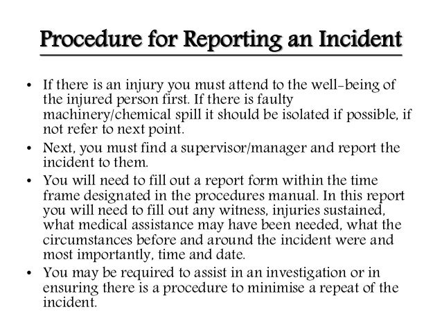 oh s incident report policy