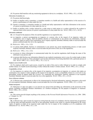 Occupational Health and Safety Act | PDF