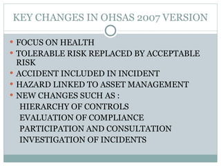 Why Ohsas Develop Occupational health and safety management system | PPT