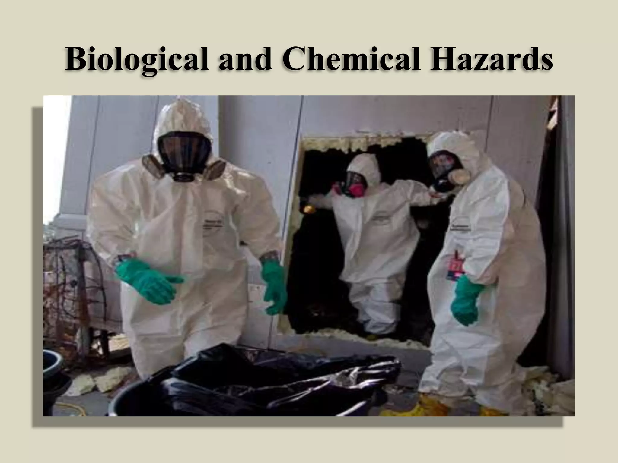 Biological and Chemical Hazards

 