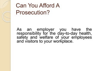 Ohs roles and responsibilities of employers