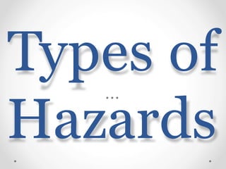 Types of
Hazards
 