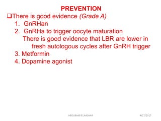 Prevention and treatment of moderate and severe OHSS: ASRM Guideline ...