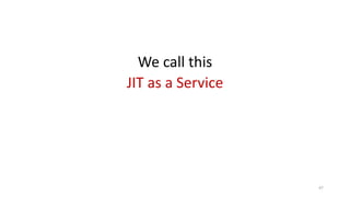We call this
JIT as a Service
47
 