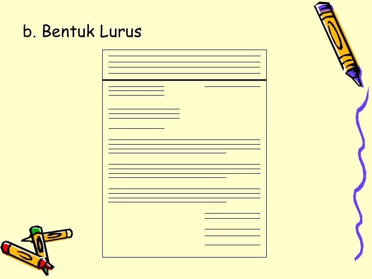 Contoh Bentuk Surat Bentuk Lurus Penuh