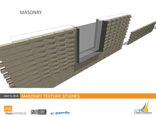 MASONRY TEXTURE STUDIES
MASONRY
MAY 6, 2015
 