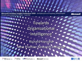 Richard Veryard Next Practice Research Initiative Towards Organizational Intelligence 
