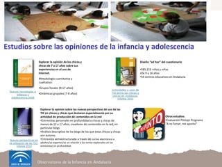 Estudio de las necesidades y propuestas de niñas,
niños y adolescentes en Andalucía
II Plan de Infancia y Adolescencia de ...