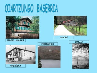 OIARTZUNGO  BASERRIA IEROBI  HAUNDI SAROBE ZABALE URDIÑOLA PIKORRENEA 