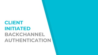 CLIENT
INITIATED
BACKCHANNEL
AUTHENTICATION
 