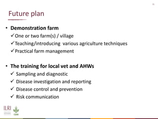 Field application of biosecurity measures at small-scale farmer level