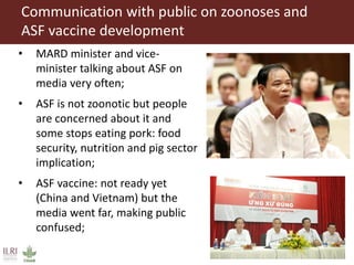Risk communication experience on African swine fever in Southeast Asia