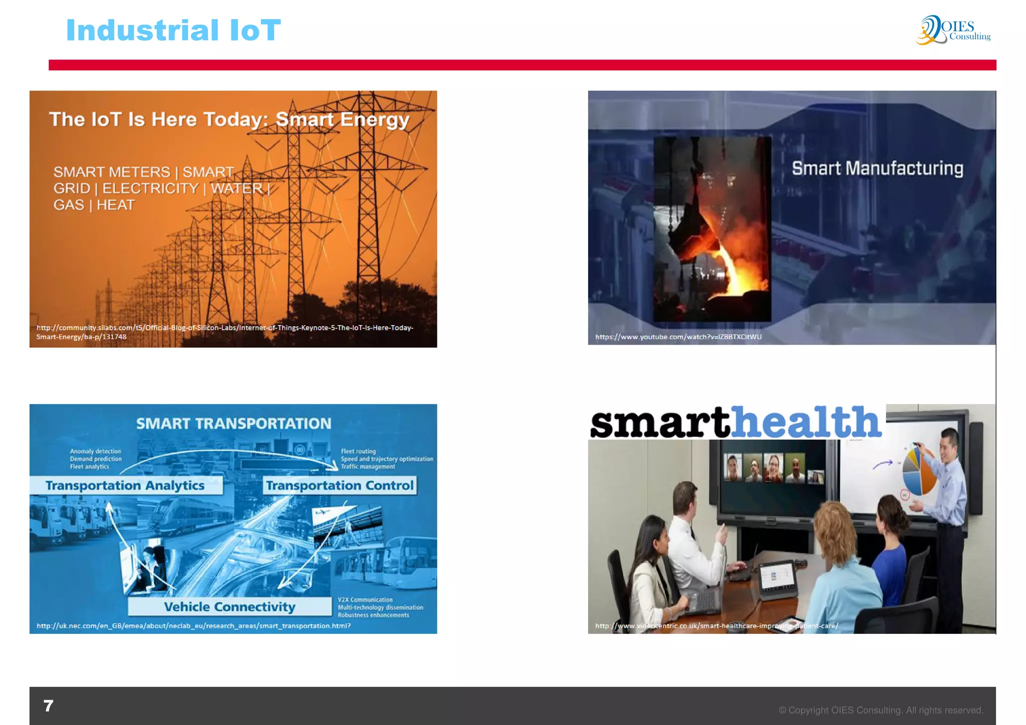 © Copyright OIES Consulting. All rights reserved.7
Industrial IoT
 