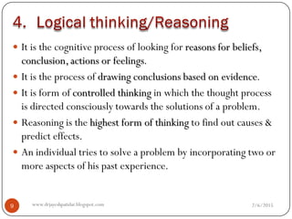 Thinking and reasoning