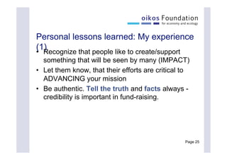 Kim Poldner on Fundraising