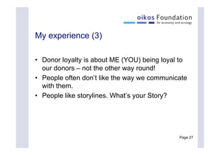 Kim Poldner on Fundraising