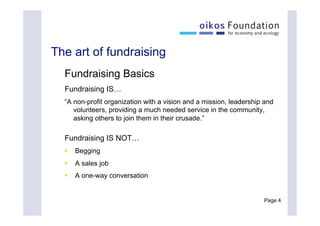 Kim Poldner on Fundraising