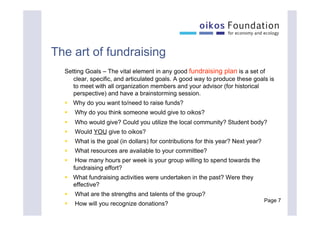 Kim Poldner on Fundraising