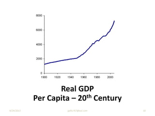 9/29/2013 16jgillis767@aol.com
Real GDP
Per Capita – 20th Century
 