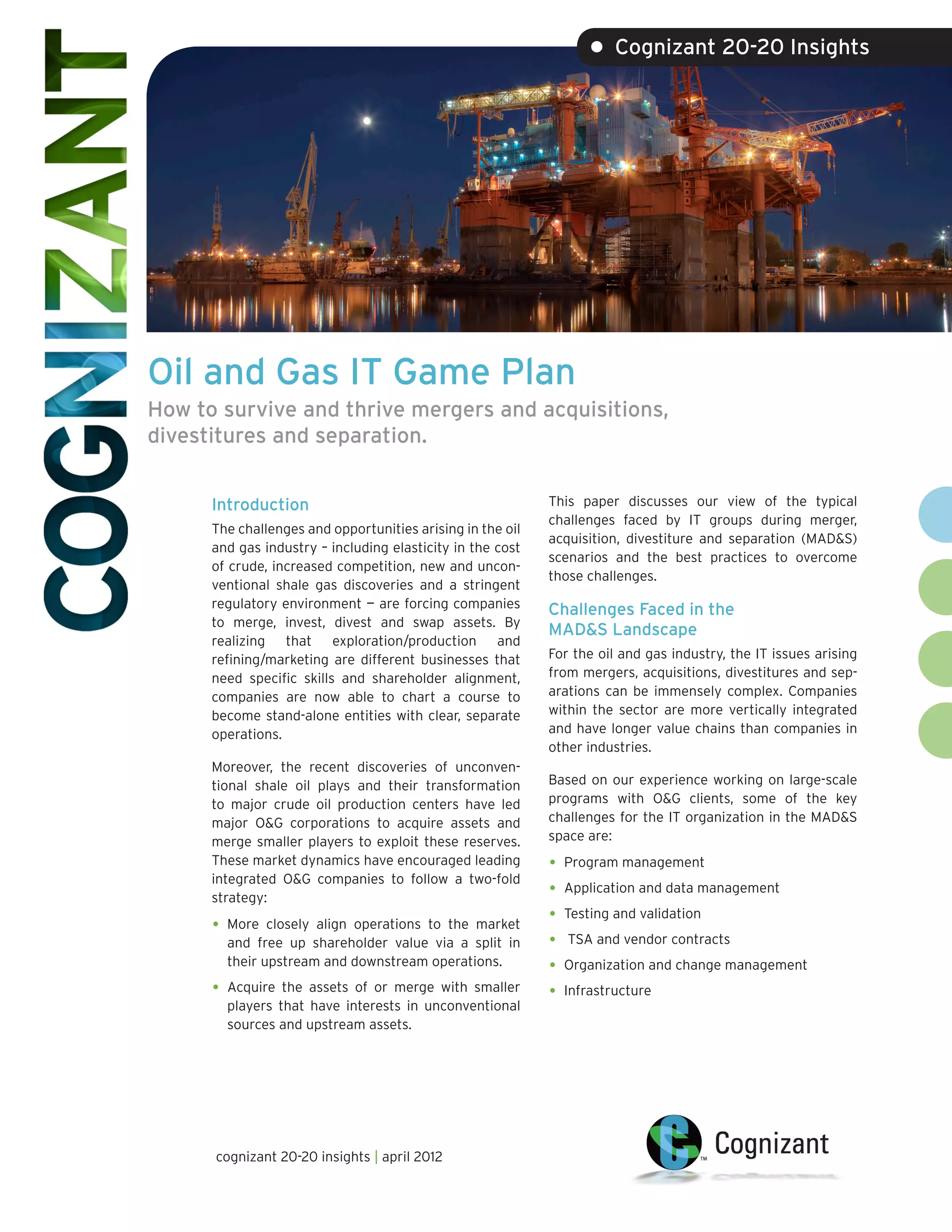 Oil and Gas IT Game Plan | PDF