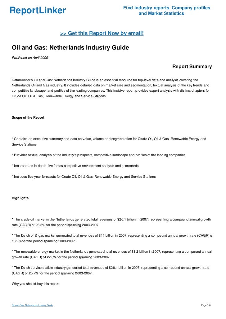 Oil and Gas Netherlands Industry Guide