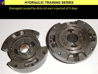 HYDRAULIC TRAINING SERIES
Damaged caused by dirty oil over a period of 5 days
 