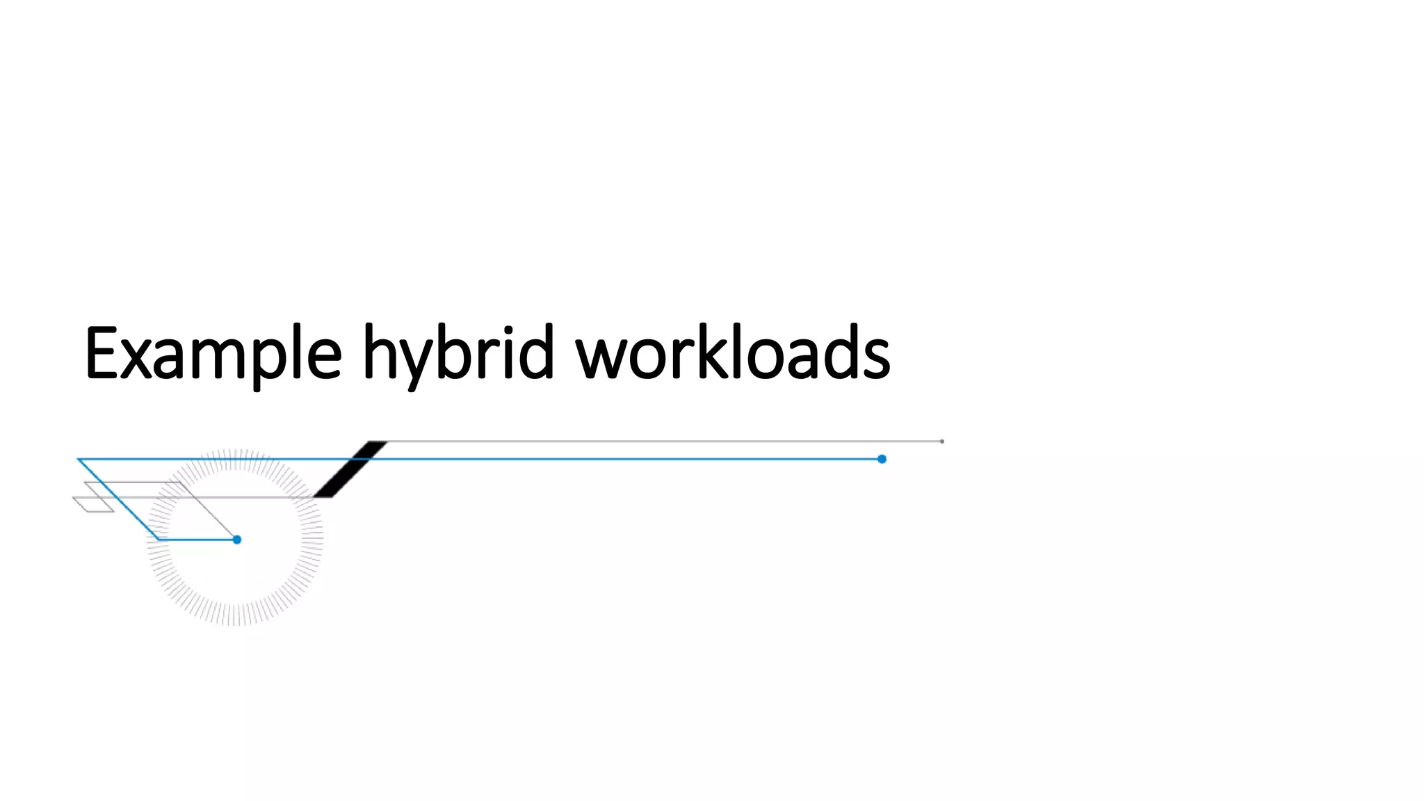 Example hybrid workloads
 