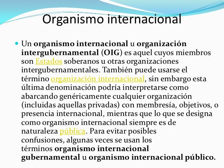 Organismos internacionales en latino america