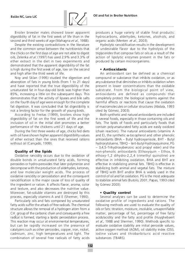 Oil and fat in broiler nutrition