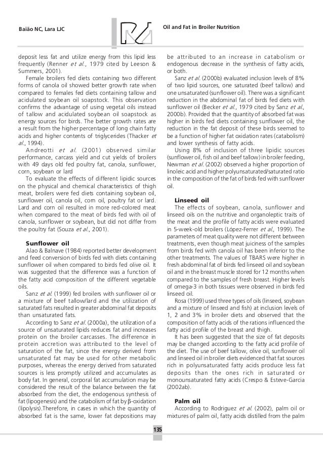 Oil and fat in broiler nutrition