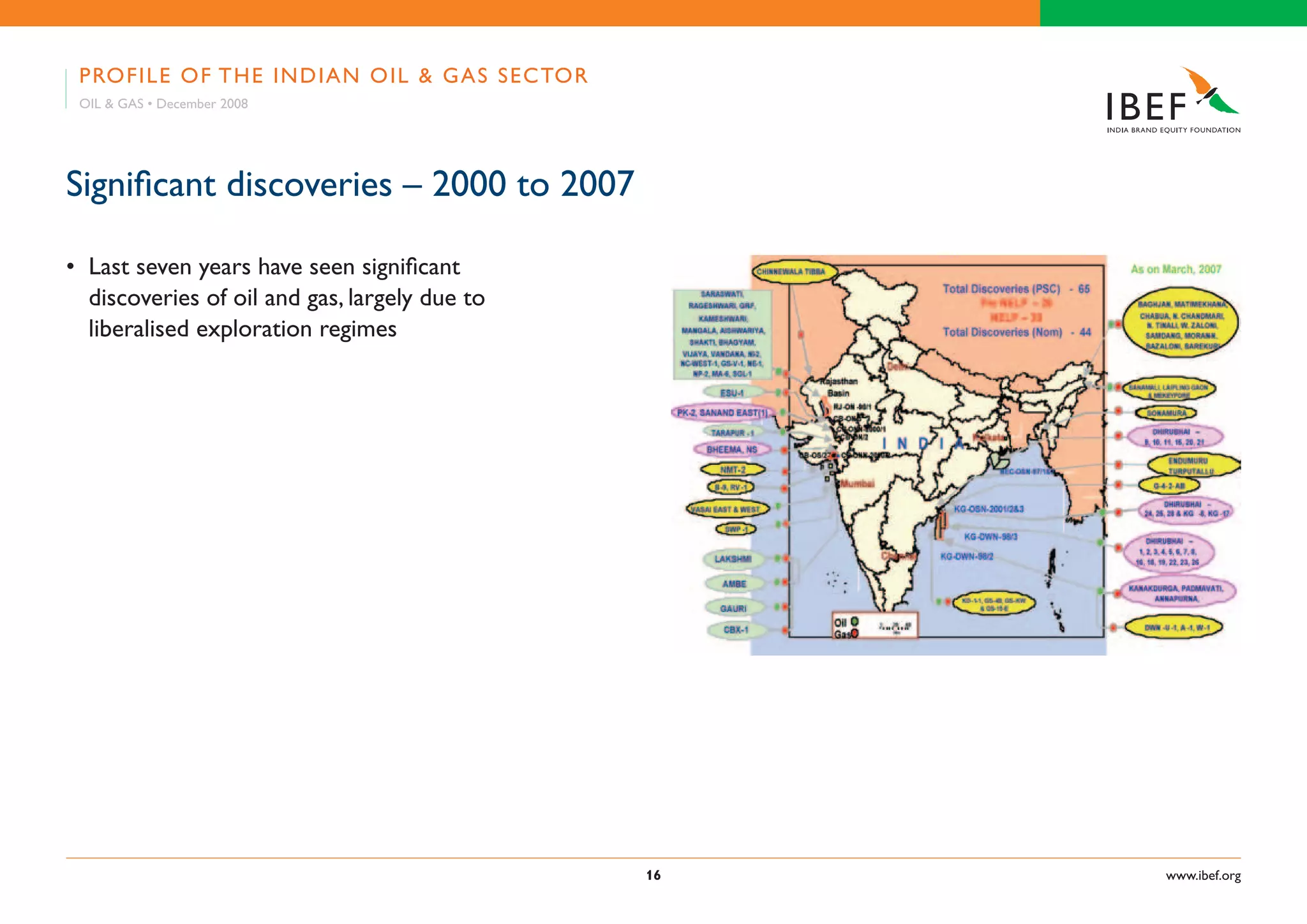 Indian Oil & Gas Industry Presentation 010709