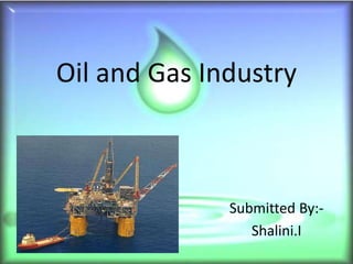 Oil and Gas Industry
Submitted By:-
Shalini.I
 