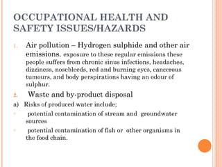 Oil and gas industry presentation occupational health group1 4th year | PPT
