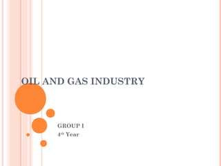 OIL AND GAS INDUSTRY
GROUP I
4th
Year
 