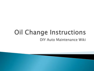 DIY Auto Maintenance Wiki
 