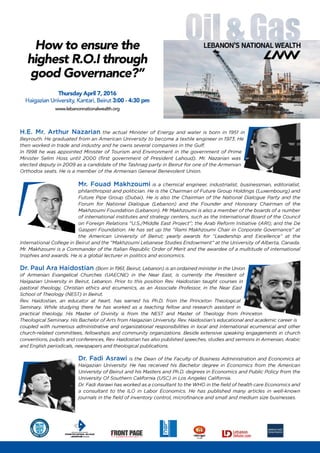 Oil & Gas - Haigazian University - Bios leaflet