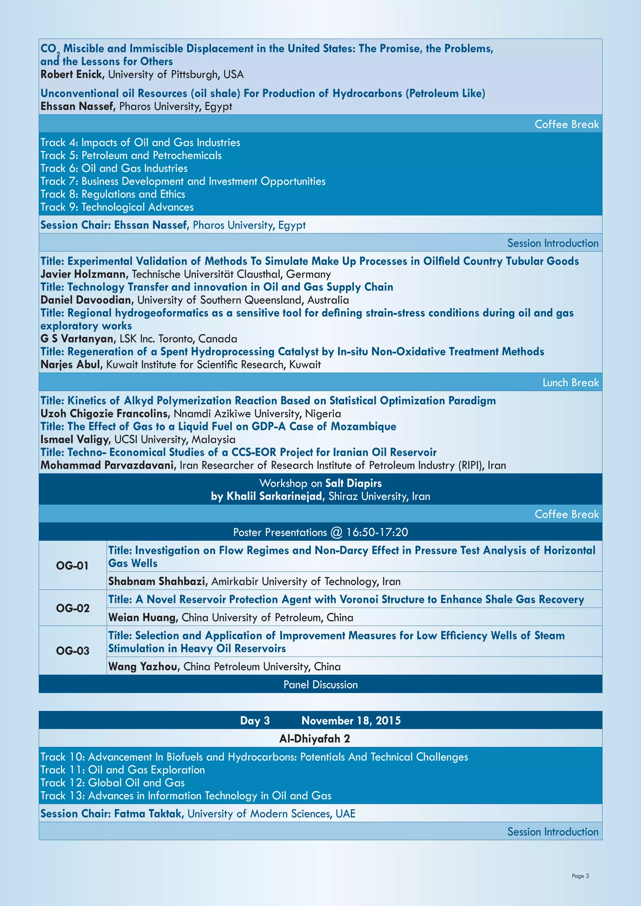 Oil and Gas Conferences PDF