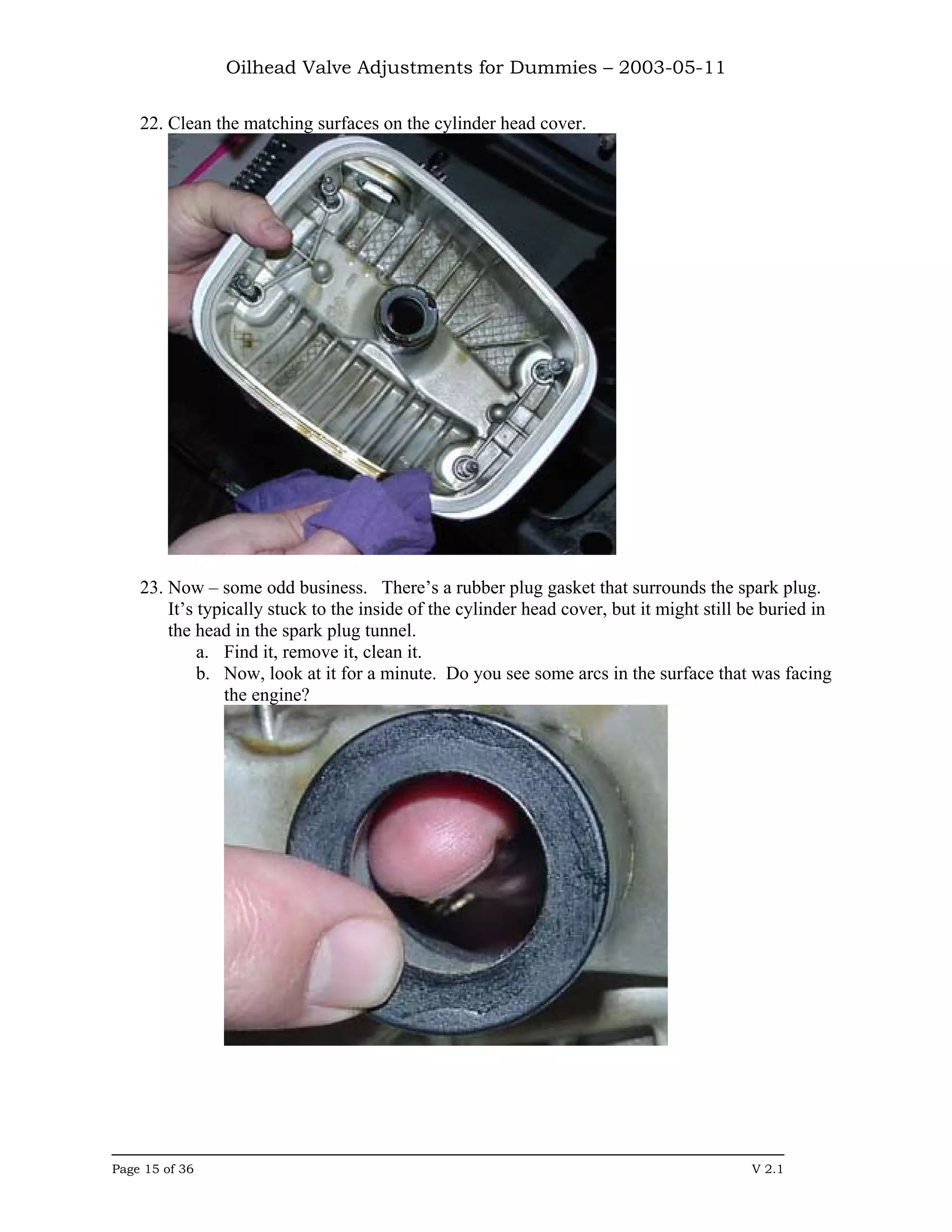 Oilhead Valve Adjustments