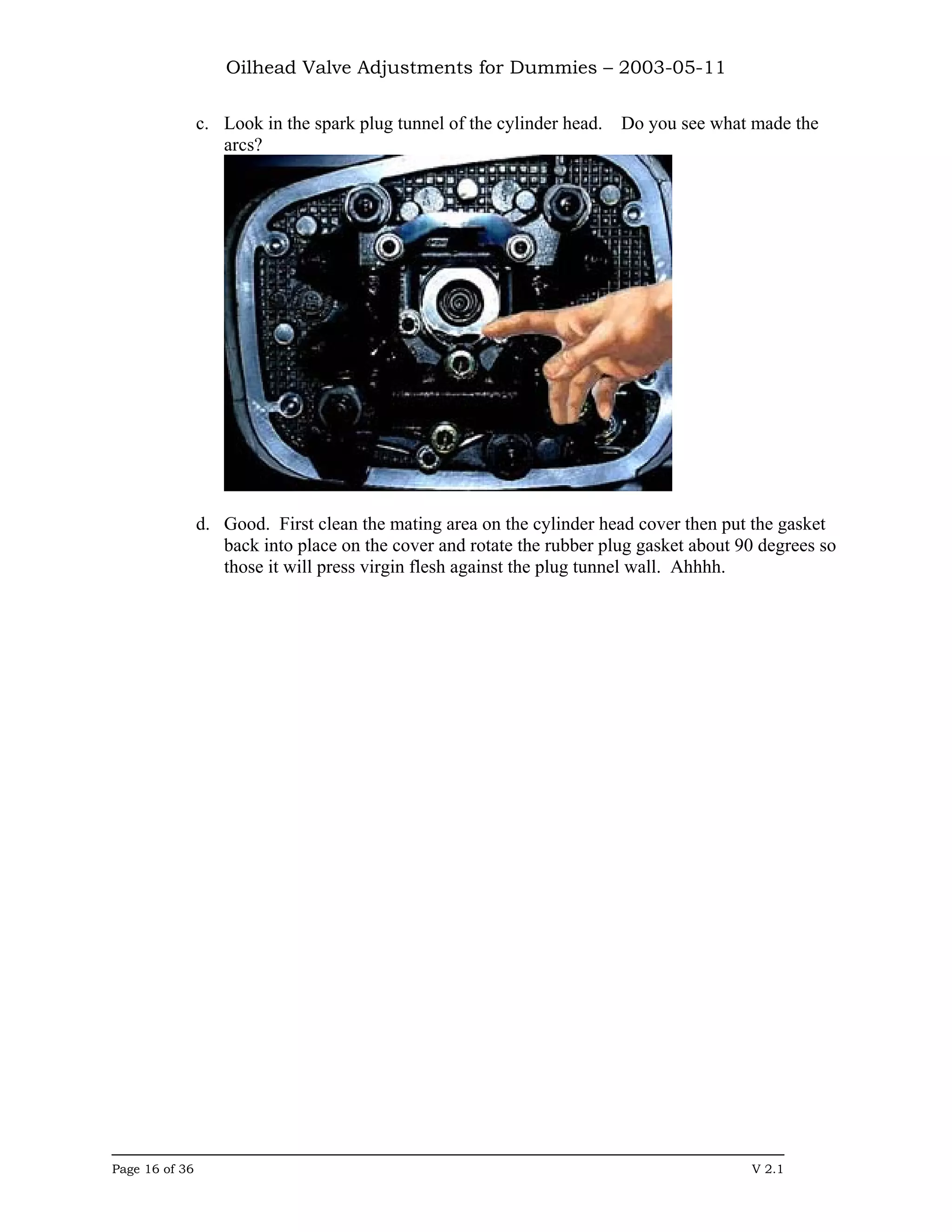 Oilhead Valve Adjustments