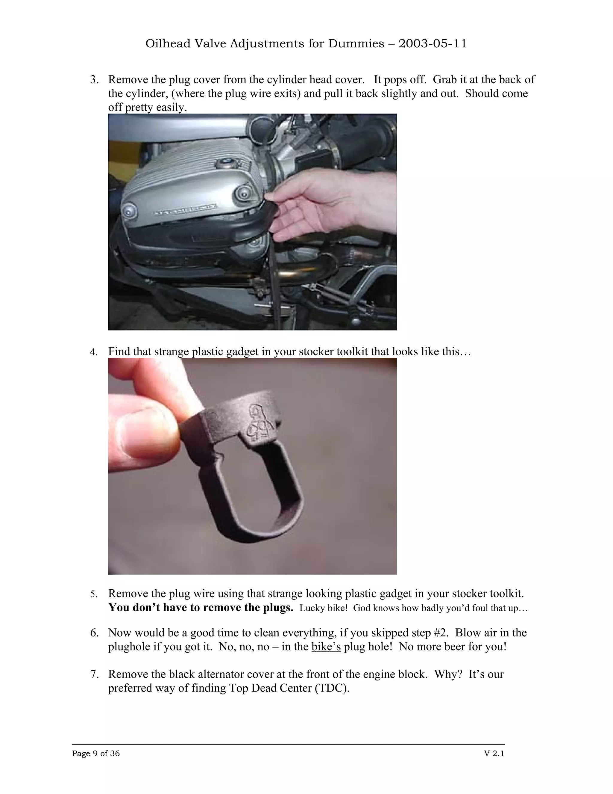 Oilhead Valve Adjustments