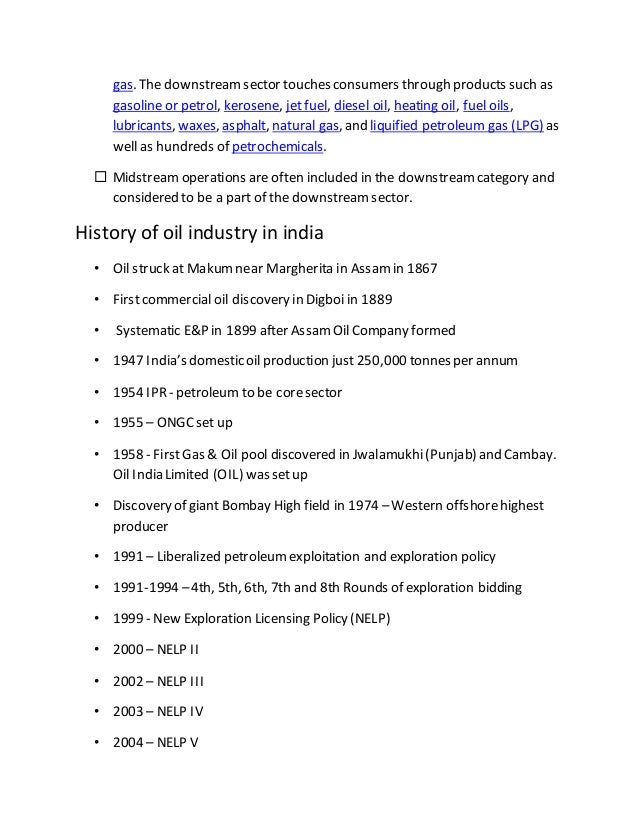 Oil industry overview